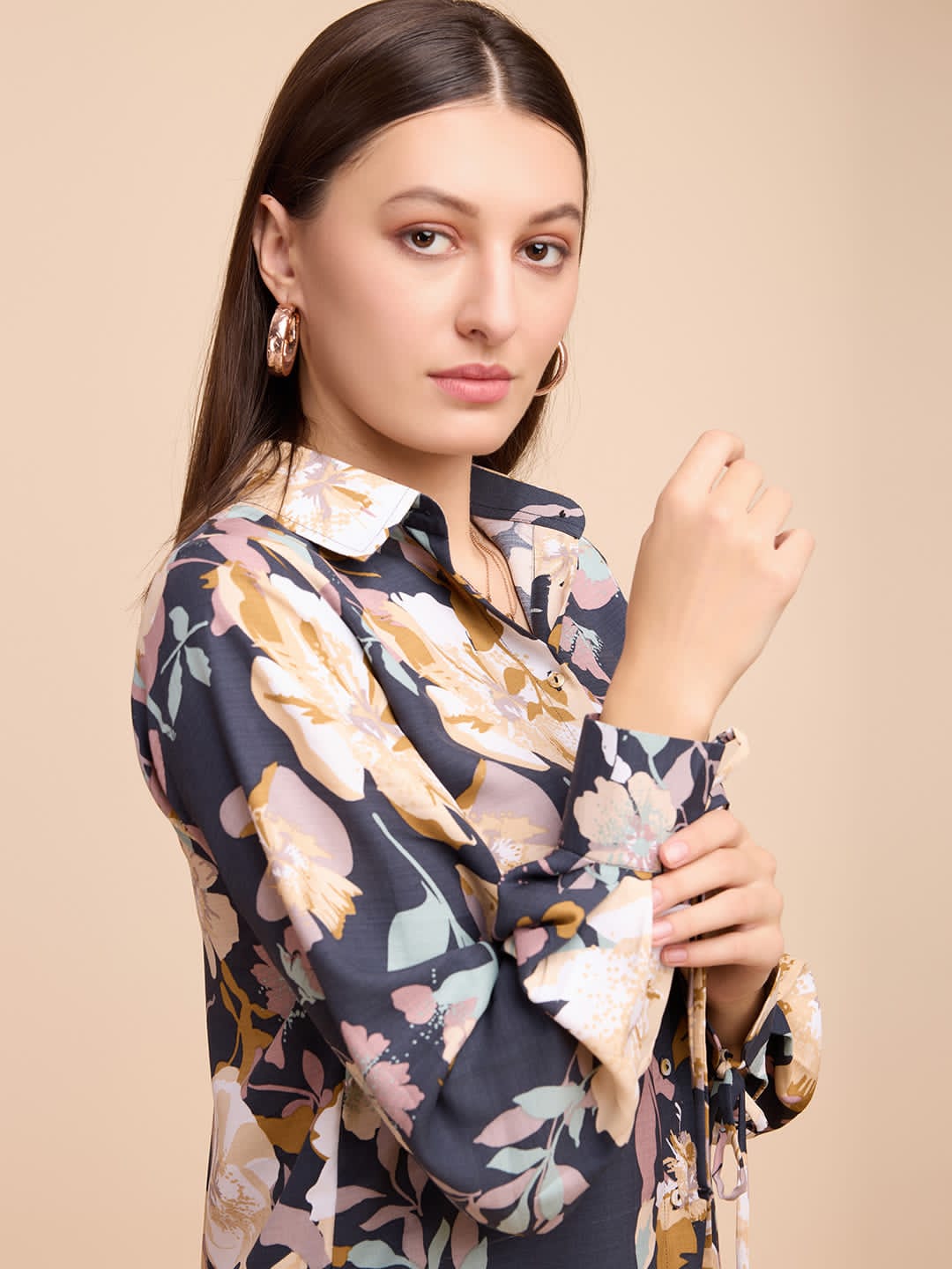 Floral Print A-line Dress